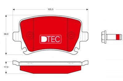 TRW GDB1622DTE DTEC COTEC set placute frana,frana disc foto