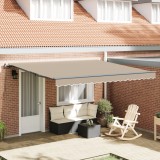 Marchiză Manuală Retractabilă vidaXL Bej 400x350 cm