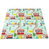 Covor de joaca termoizolant cu 2 fete, din spuma, pliabil, Trafic, 200 x 150 cm