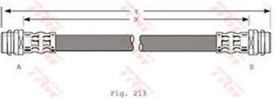 Conducta / cablu frana SEAT LEON (1P1) (2005 - 2012) TRW PHA341 foto
