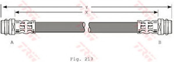 Conducta / cablu frana SEAT LEON (1P1) (2005 - 2012) TRW PHA341