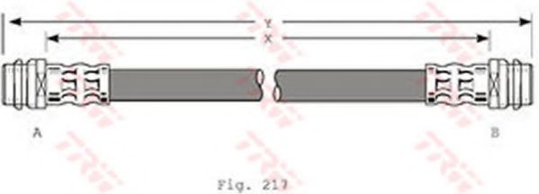 Conducta / cablu frana VW GOLF IV Variant (1J5) (1999 - 2006) TRW PHA341