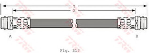 Conducta / cablu frana VW LUPO (6X1, 6E1) (1998 - 2005) TRW PHA341