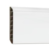 Bordura Podea Vinil SPC Alb-Zapada 2400x100x12 mm, Rezistenta Umezeala,Montaj Usor