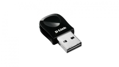 ADAPTOR RETEA D-LINK nano, extern wireless 2.4 GHz, USB 2.0, port, 150 Mbps, antena interna x 1, &amp;quot;DWA-131&amp;quot; (timbru verde 0.18 lei) foto