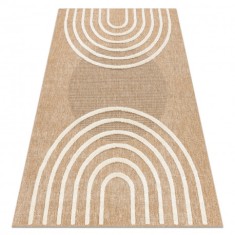 SPARK 0688A covor bej / cremă - Geometric, sisal, structural, 80x150 cm