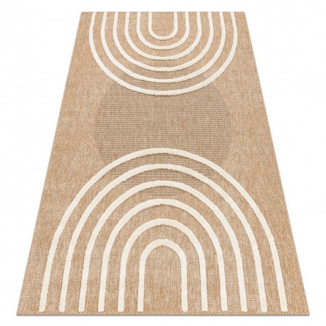 SPARK 0688A covor bej / cremă - Geometric, sisal, structural, 120x170 cm