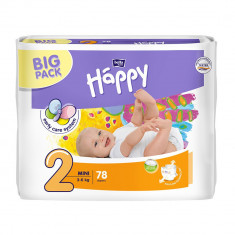 Scutece Happy Big Pack Mini pentru copii de 5-9Kg, 78 bucati EVO foto