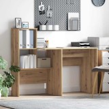 vidaXL Birou stejar artizanal 131.5 x 50 x 106.5 cm Lemn compozit