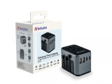 Adaptor universal Verbatim UTA-03, 6-in-1, PD30WPriza cu USB-C PD si QC, 2 x USB-C, 2 x USB-A