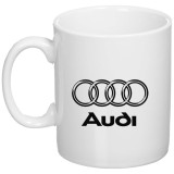 Cana alba personalizata "Audi", INOVATIX&reg;. 330ml