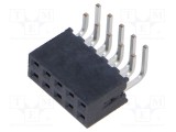 Conector şiruri pini mamă 10 PIN 2mm aurit THT soclu SAMTEC