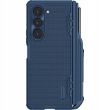 Husa telefon, Nillkin, Compatibil cu Samsung Galaxy Z Fold 5, Policarbonat, Albastru
