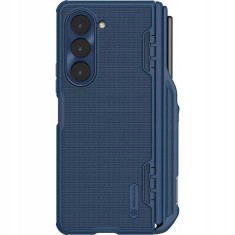 Husa telefon, Nillkin, Compatibil cu Samsung Galaxy Z Fold 5, Policarbonat, Albastru