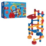 Pista cu bile Galt Super Marble Run, joc de constructie cu 60 piese