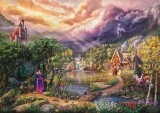 Puzzle 1000 de piese - Thomas Kinkade - Snow White and the Queen | Schmidt
