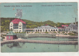 Bnk cp Baia Ocna - Hotelul statului si lacurile Horia si Crisan - uzata 1923, Necirculata, Printata, Ocna Sibiului