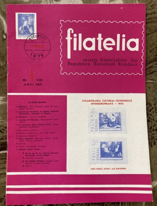 myh 15 - Filatelia - Revista filatelistilor din RSR - nr 4/aprilie 1975