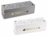 Cumpara ieftin Set 2 cutii pliculete ceai lemn gri alb auriu Nonni, Nonna 2 x 24 x 8 x 7 H