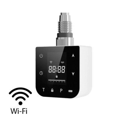 Wifi-s fűtőpatron t&amp;ouml;r&amp;ouml;lk&amp;ouml;zősz&amp;aacute;r&amp;iacute;t&amp;oacute; radi&amp;aacute;torhoz digit&amp;aacute;lis hőfokszab&amp;aacute;lyoz&amp;oacute;val 800W feh&amp;eacute;r foto