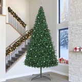 vidaXL Brad de Crăciun cu lumini decorative cu coarde Verde 400 cm PVC 3394818