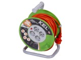 Prelungitor alimentare 3x1mm2 bobinat Prize: 4 PVC portocalie