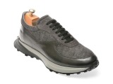 Pantofi LE COLONEL negri, 66719, din material textil si piele naturala