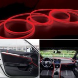 Bandă LED USB, Glow Strand, Lungime 2m, Culoare Roșie, 80Cd/m, 2.3mm+8mm, Oem