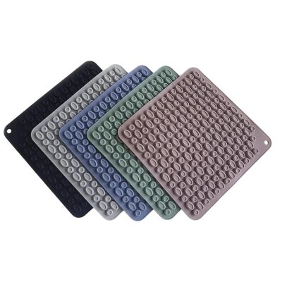Set 5 suporturi pentru bauturi Amer Store, 17 x 17 x 0.6 cm, silicon, multicolor foto