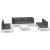 Set mobilier gradina cu perne, 8 piese, lemn masiv pin