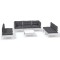 Set mobilier gradina cu perne, 8 piese, lemn masiv pin