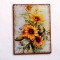 Buchet floarea soarelui, magnet frigider pe lemn 35954