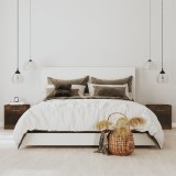 vidaXL Noptiere cu sertar, 2 buc., stejar fumuriu 342586