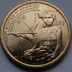 Monedă 1 Dollar 2014 USA, Unc, Sacagawea Native, Lewis and Clark Expedition