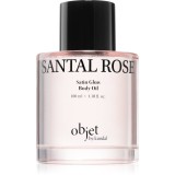 KUNDAL Objet Satin Glow Body Oil ulei de corp hranitor pentru hidratare intensa cu parfum Santal Rose 100 ml