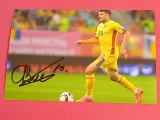 Foto fotbal - jucatorul C. BUDESCU cu semnatura originala - ROMANIA