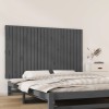 Gossi tablie de pat pentru perete, gri, 147x3x90 cm, lemn masiv pin