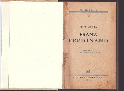 C8489N Cu privire la Franz Ferdinand de Constantin Graur, 1935 foto