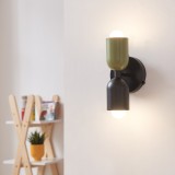 Aplica de perete Trorlos din metal, verde/negru, 22x12x12 cm