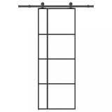 vidaXL Ușă glisantă cu set feronerie, 76x205 cm, sticlă ESG/aluminiu