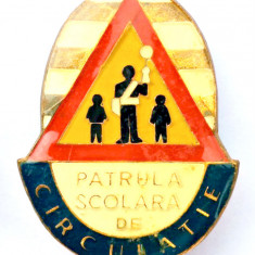 INSIGNA PIONIER PATRULA SCOLARA DE CIRCULATIE VARIANTA MIJLOCIE PIONIERI