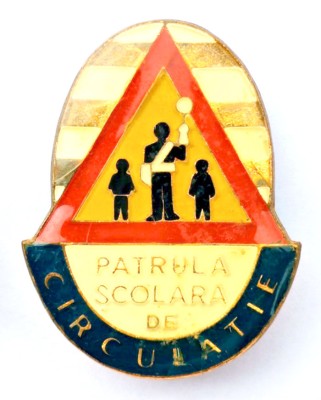 INSIGNA PIONIER PATRULA SCOLARA DE CIRCULATIE VARIANTA MIJLOCIE PIONIERI foto