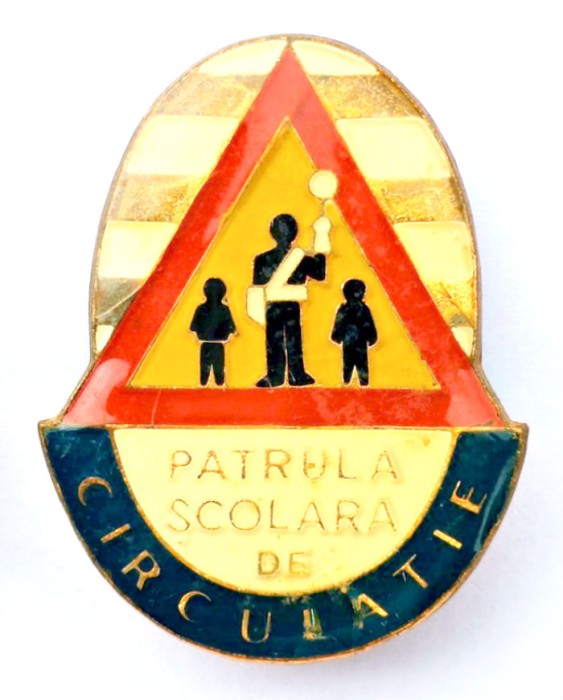 INSIGNA PIONIER PATRULA SCOLARA DE CIRCULATIE VARIANTA MIJLOCIE PIONIERI