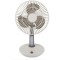 Ventilator de birou, cu baterii reincarcabile, putere 5W, cu lumina LED, incarcare rapida, cu 3 viteze, din ABS, alb