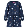 Rochie pentru copii cu m&acirc;neci lungi, bleumarin, 104 14843, vidaXL