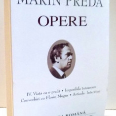 Marin Preda OPERE vol. 4 Ed. de lux velina 2003