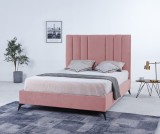 Cumpara ieftin Pat Deja Vu 180x200 cm Tapitat Catifea Roz Somiera Inclusa (cod ML 2005-08)