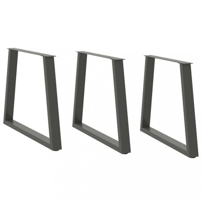 vidaXL Picioare de masă &amp;icirc;n formă de V, 3 buc., antracit, 80x(72-73,3) cm, oțel 4012590 foto