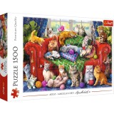 PUZZLE TREFL 1500 PISICUTELE PE CANAPEA, TREFL 1500P