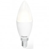 Bec LED RGBW inteligent Hama, Wi-Fi, E14, 5.5W, lumina alba si colorata, clasa energetica F